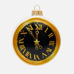 Украшение елоч Лефортовский фарфор Шар плоск Куранты цвет фарф8х6,5х8