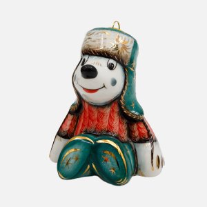 Украшение елоч Лефортовский фарфор Медвежонок в шапкеВИП фарф6,4х7х8,4