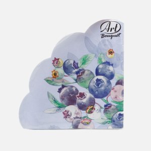 Салфетки Арт Букет Рондо Черника Голубой фон бум 33*33см 3сл 12лист