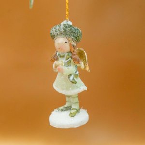 Украшение елочное подвесное Ангел L4,5 W4 H11см полимер