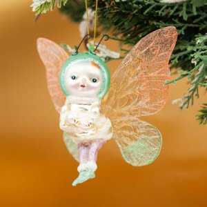 Украшение елочное Фея L11 W5 H9,5см стекло