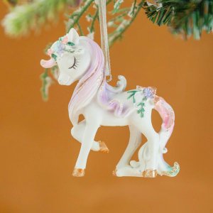 Украшение елочное подвесное Лошадка L7,5 W2 H8см полимер