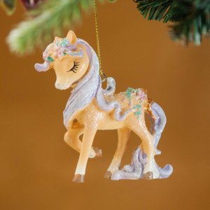 Украшение елочное подвесное Лошадка L7,5 W2 H8,5см полимер