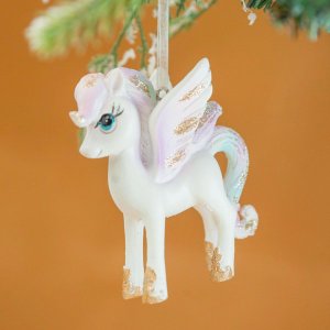 Украшение елочное подвесное Лошадка L6,5 W3 H7см полимер