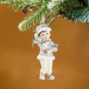 Украшение елочное подвесное Ребенок L4,5 W4 H10см полимер811188