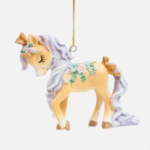 Украшение елочное подвесное Лошадка L8 W2,5 H7,5см полимер 824220