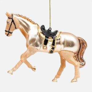 Украшение елочное Лошадь L12 W3 H9см стекло 824680