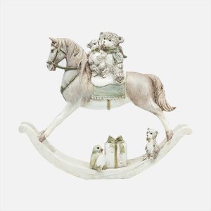 Фигурка декоративнаяЛошадка-качалка L28 W6 H24см полимер 811112