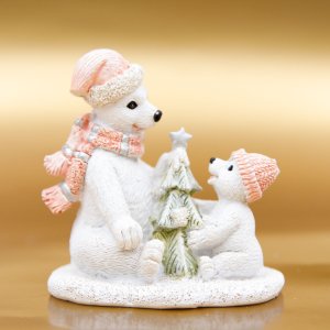 Фигурка декоративная Медвежата L9 W5,5 H9см полимер