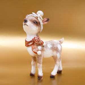 Фигурка декоративная Олень L13 W6 H18см полимер