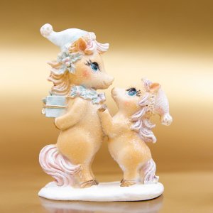 Фигурка декоративная Лошадки L7,5 W4 H10см полимер