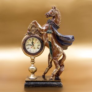 Фигурка декоративнаяЛошадь с часами D7см L24 W9,5 H34,5см полимер825409