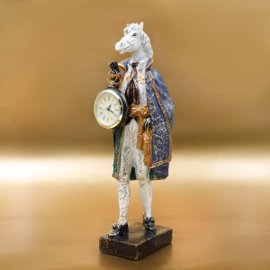 Фигурка декоративнаяЛошадь с часами D5см L11,5 W11 H36см полимер825433