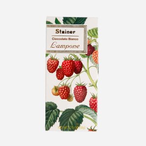 Шоколад Стэйнер белый с малиной 32% какао к/к 50г