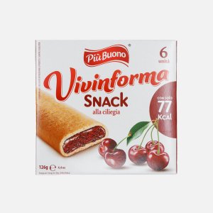 Бисквит Пиу Буоно ролл с вишней 126г