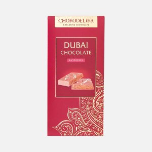 Шоколад Шокоделика Дубай белый с начинкой малина 180г