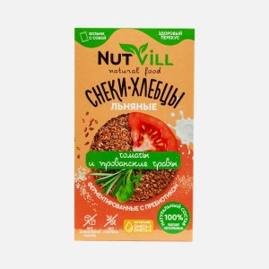 Снеки-хлебцы НатВилл Томаты и прованские травы к/к 70г