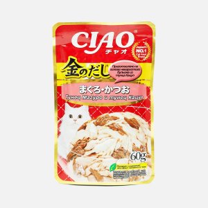 Корм Инаба д/кошек Киннодаши Тунец в желе пауч 60г