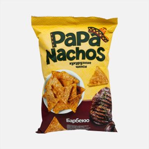 Чипсы Папа Начос Барбекю кукурузные 150г