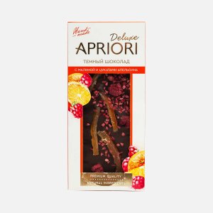 Шоколад Априори Делюкс горький с малиной/цукат 85г