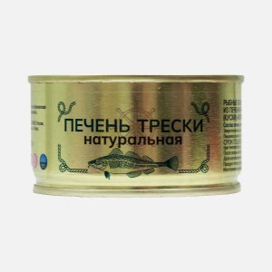 Печень трески Русские берега натуральная ж/б 120г