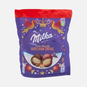 Конфеты Милка Новогодние шок яйца крем-марципан 90г