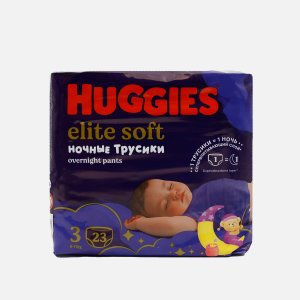 Трусики-подгузники Хаггис Элит Софт3 ночные 6-11кг 23шт