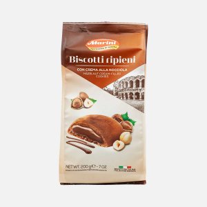 Печенье Марини Бискоти рипиени с ореховым кремом 200г