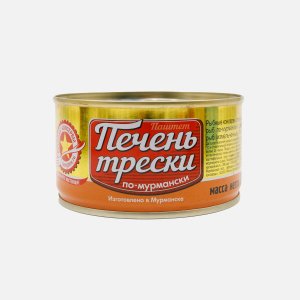 Печень трески Вкусные консервы паштет по-мурмански ж/б/кл 185г