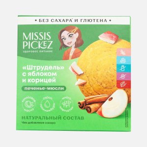 Печенье-мюсли Миссис Пикез Штрудель с яблоком и корицей к/к 40г