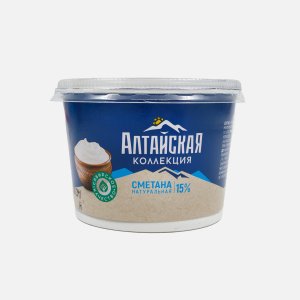 Сметана Алтайская коллекция 15% пл/ст 180г