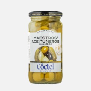 Коктейль Маэстрос Асейтунерос огурцы/оливки/лук в уксусе 345г