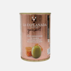 Оливки Ла Эспланада зеленые с лососем ж/б 280г
