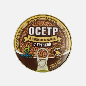 Осетр Экофуд с гречкой в оливковом масле ж/б 290г