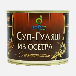 Cуп-гуляш Экофуд из осетра с шампиньонами ж/б 530г