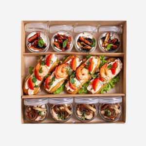 Набор фуршетный Гастрономическое удовольствие 50г*4шт/90г*4шт/64г*4ш