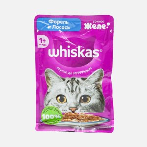 Корм Вискас Форель/лосось желе пауч 75г