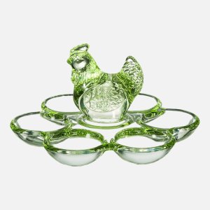 Подставка Лефард для 6 яиц Садей Грин 17,5*16*9см стекло 355-434