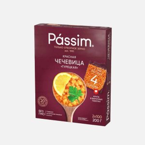 Чечевица Пассим Турецкая красная 2шт*100г к/к 200г