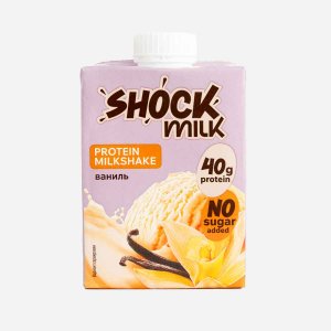 Коктейль ФитнесШок мол вкус Ваниль высокобелковый обезжиренный 480мл