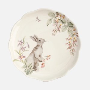 Тарелка Анна Лафарг Кролик в цветах обеденная бел 25см керамика