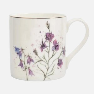 Кружка Анна Лафарг 380мл Джардино Колокольчики бел с золотис кантом