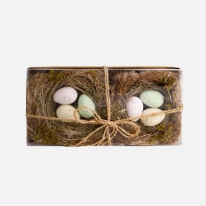 Набор из 2-х издел декор Гнездо пасхальное 12*4,5 L24 W12 H4,5см