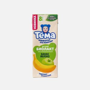 Продукт к/м Тёма Биолакт Банан-Яблоко с 8мес 3% т/п 210г
