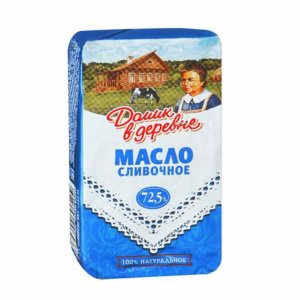 Масло Домик в деревне 72.5% сладкосливочное в/с фольга 180г