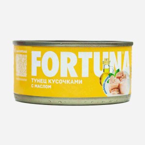 Тунец Фортуна кусочки в масле ж/б 185г