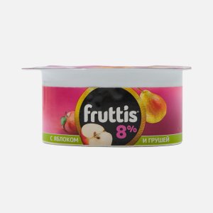 Прод йог Фруттис Яблоко/Груша Клубника 8% пл/ст 115-125г