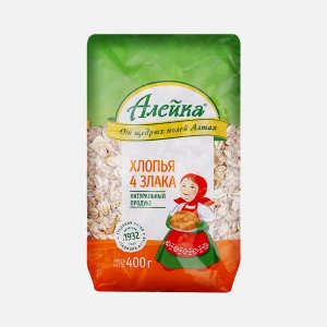 Смесь хлопьев Алейка 4 злака пл/пак 400г