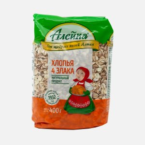 Смесь хлопьев Алейка 4 злака пл/пак 400г