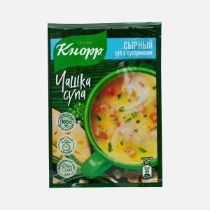 Суп-пюре Кнорр Чашка супа сырный с сухариками пл/уп 15-15,6г